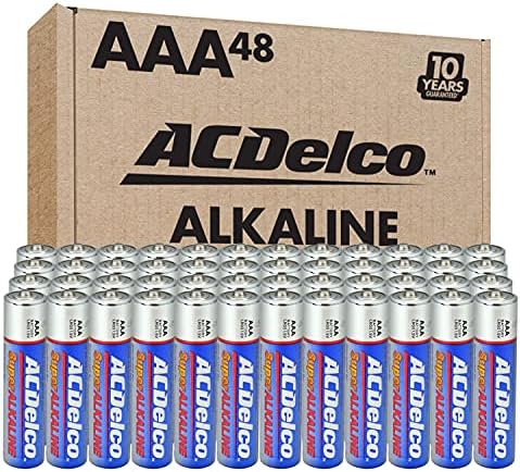 ACDelco 40-броя батерии тип АА, Суперщелочная батерия на максимална мощност, срок на годност 10 години, Отново закрываемая опаковка, Сини и 8-броя батерии тип AAA, Суперщело