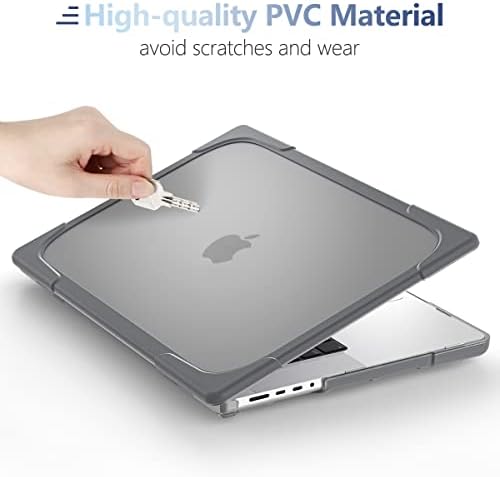 MEEgoodo за MacBook Pro 14 инча, Калъф 2022 2023 2021 Нов A2779 A2442 M2 M1 Pro / Max, Сверхпрочный Траен Пластмасов