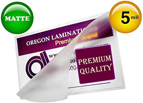 Индекс карта за горещо ламиниране Oregon Lamination (опаковка от 500 броя), 5 Mil 3-1/2 x 5-1 /2 Мат /Matte