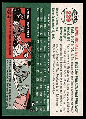 2003 Topps # 229 Дейвид Бел Филаделфия Филис (Бейзболна картичка) Ню Йорк / MT Phillies