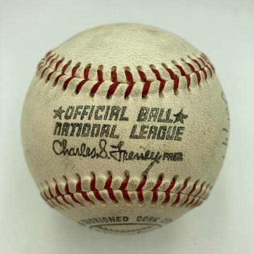 Исторически последния мач бейзбол с автограф от Роберто Клементе на Forbes Field JSA COA - Бейзболни топки с автографи
