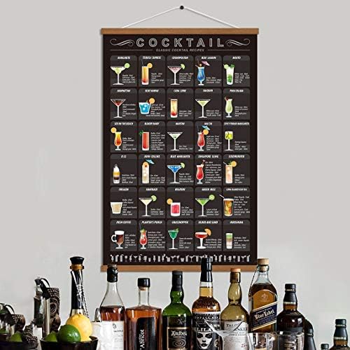 WEROUTE Коктейл Миксология Рецепта за Печат Плакат Напитка Алкохолна Превъртане Закачалка Платно Книги За Изкуството Бар