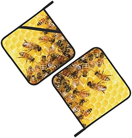 Медоносните пчели в Кошер пчелите Рояк Пчели кухненски ръкавици с джобове Топлоустойчива Панти за кухненски ръкавици