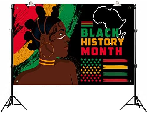 На черен фон месец историята Черен банер месеца на историята на африканския подвесное украса за партита Месеца на черната