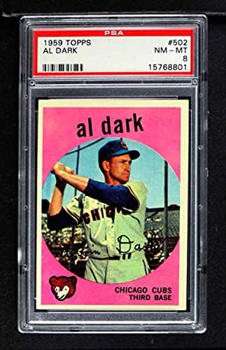 1959 Topps 502 Ал Darke Чикаго Къбс (Бейзболна картичка) PSA PSA 8.00 Къбс