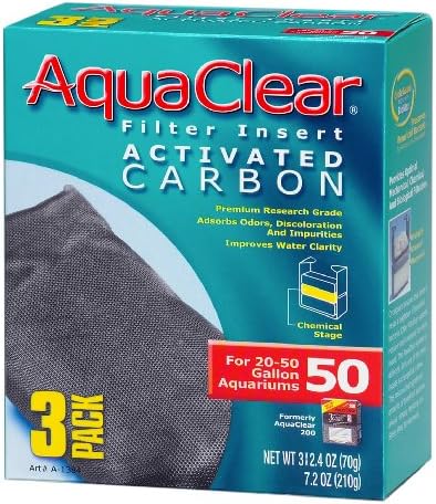 50-Галлонные Полистирен поставяне AquaClear, 3 опаковки с Активен въглен, 50-Галлонные Аквариуми, 3 опаковки