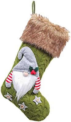 Коледни Безлични Чорапи За Кукли, Подаръчен Пакет, Окачване, Коледна Кукла-Джуджета, Плюшени Чорапи за Семейна Почивка,