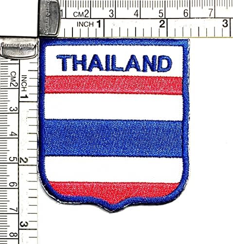 Салфетки Kleenplus 2,6X2,3 инча. Държава Тайланд нашивка с флага, емблемата на знамето, униформите sew-железни