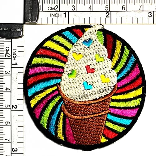 Кърпички за сладолед Kleenplus, фантазийная нашивка за парти, занаяти, изкуство, шиене, ремонти, вкусен сладолед, мультяшные бродирани железни ивици върху иконата, лент?