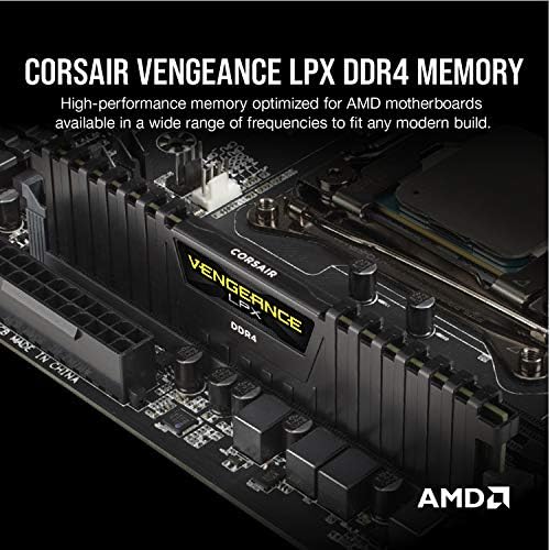 Комплект десктоп памет Corsair Vengeance LPX 16GB (2x8GB) DDR4 DRAM 2400MHz C16 - Черен (CMK16GX4M2A2400C16), Vengeance