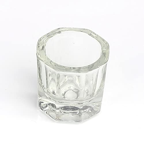 Акрилна Течна пудра на Прах Dappen Чиния Стъклена Кристален Чаша с Метален Капак от Неръждаема Стомана Стъклена