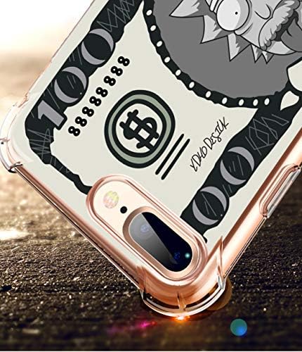 Калъф Hiyorr Dollar Ruik от TPU за iPhone 8 Plus/7 Plus, Забавен Сладък ултра тънък Прозрачен Защитен калъф
