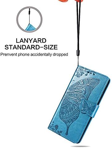 LEECOCO Samsung S10e Калъф Премия Изкуствена Кожа Флип Портфейл за Носене на Пеперуда С Релефни Пълна Защита на Тялото,