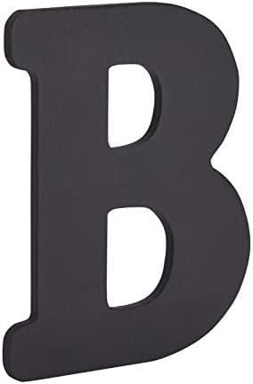 Комплект от 26 черни дървени букви от Азбуката, за на декоративно-приложното изкуство, 6-Инчов азбука в селски стил за дома, класни стаи, diy (дебелина 6 мм)
