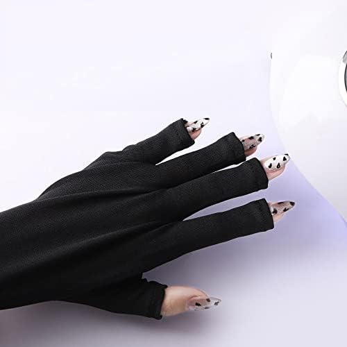 DonLeeving 2 ОПАКОВКИ UV-ръкавици за Гелевой лампа UV за нокти-Ръкавици за Гелевых за нокти Дизайн нокти DIY Аксесоари за Маникюр Дизайн на ноктите, Защита на кожата на Ръцет