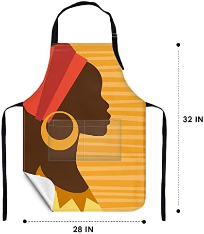 Brit Times Престилка Домашната Кухня за Приготвяне на Храна Сладкиши Градинарство, За Жени, Мъже С Джобове Афроамериканка