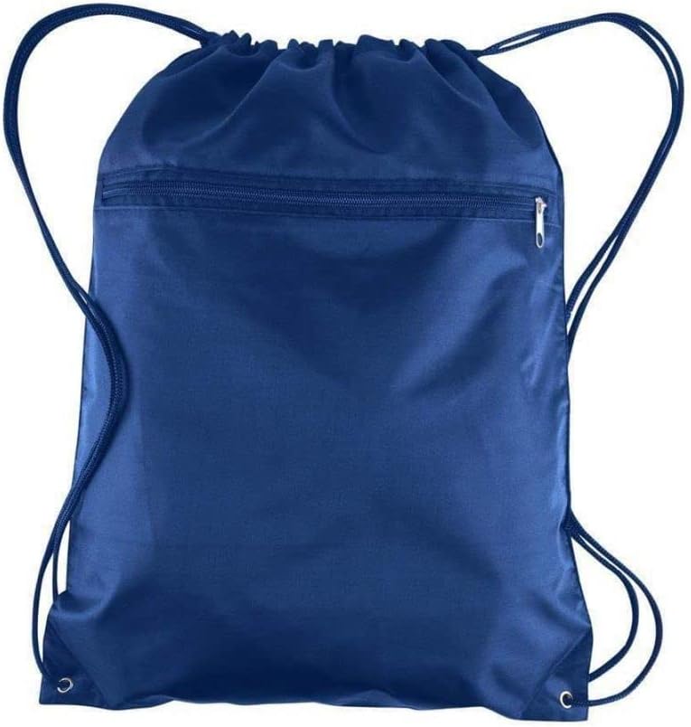 (12 пакети) Комплект от 12 Трайни полиэстеровых чанти-раници на експозиции с Преден джоб с цип 15 W x 18В (тъмно синьо)