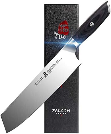 Нож на главния готвач TUO Kiritsuke - 8,5-инчов Японски нож Kiritsuke - Немска стомана НС с дръжка от Паккавуда - СЕРИЯ