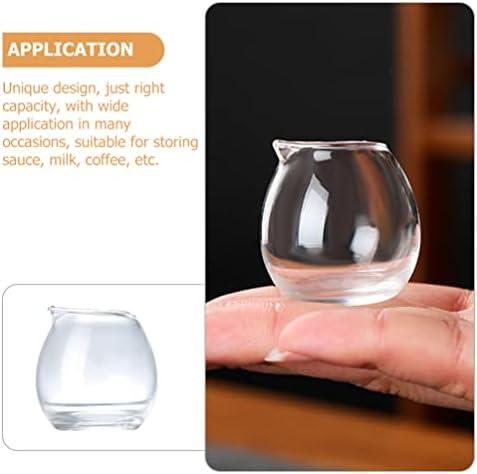 Luxshiny Кафе Сметана Прозрачни Стъклени Чаши за Кафе, Мини-Стомна За Сметана Прозрачна Стъклена Чаша с Кухненски