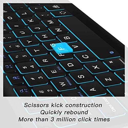 Клавиатура BoxWave е Съвместима с Samsung Galaxy Tab S8 (клавиатура от BoxWave) - Клавиатура SlimKeys Bluetooth - с подсветка,
