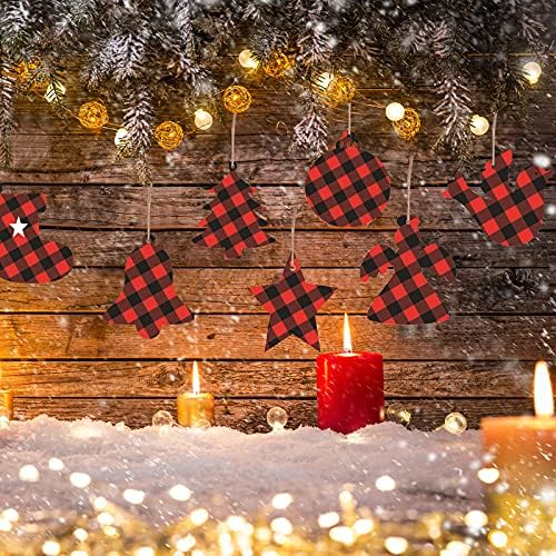 Изискана коледна декоративни подаръци,30шт Коледна Украса в Клетка от Бъфало, Коледен Комплект Висящи украса