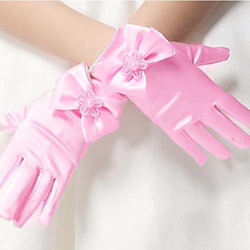 Стрейчевое Атласное Рокля-ръкавици DreamHigh за Сватбената цветни момичета