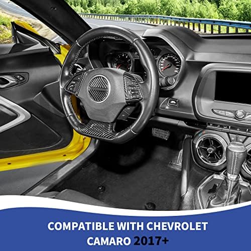 RAZPOY за Camaro 4ШТ Тапицерия на волана е Съвместима с Chevrolet Chevy Camaro 2017-2023, Карбоновое влакна