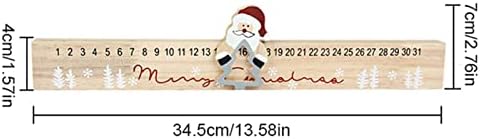 YiToPus Коледна Украса От Дървен Творчески Календар За Обратно Броене На Дядо Коледа Украса На Коледни Подаръци