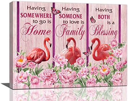 Розово Фламинго Стенно Изкуство за Баня Ферма Фламинго Снимки За Баня Декор на Стените Мотивационни Цитати Платно Картина В Селски стил В рамката за Баня Офис Спал