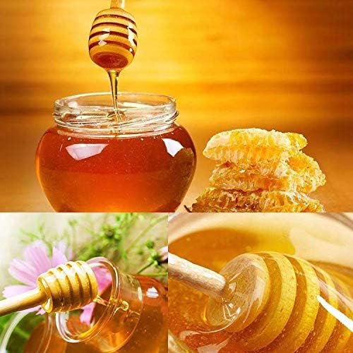 Пръчка-ковшик за мед GIYOMI за буркани с мед, 6 бр. Дървени Пръчици-творби за мед 6 см / 15 см - Лъжици за мед