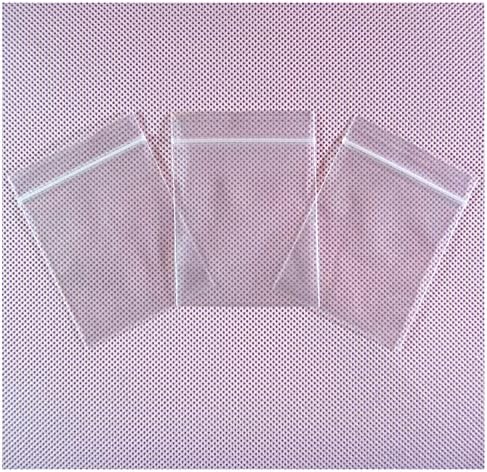 100 БР Прозрачни Торбички с цип, 1,5 х 2,5 инча (4 х 6,5 см), Пластмасови Повторно Затваряне на Найлонови