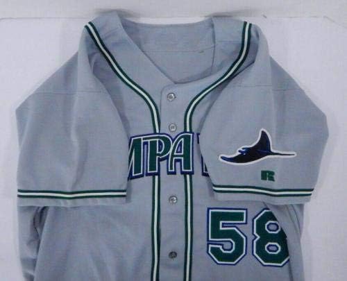 2001-04 Tampa Bay Devil Rays 58 Освободен Сива Риза DP06410 - Използваните в играта тениски MLB