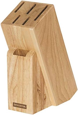 Универсален дървена ножевой блок Tescoma Без ножове (5 Ножа и Ножица / Стомана за заточване)