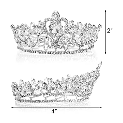 Dicunoy 2 Опаковки на Короните, Диадеми за малки момичета, Малко Crystal Crown Принцеса на деца, Реколта Златна