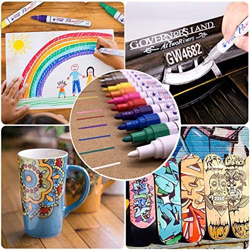 Дръжки-маркери за рисуване - 54 Цветове Маркери за рисуване с близкия връх, Постоянни, Водоустойчив и бързо съхнещи, Разноцветни