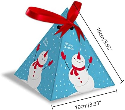 CC HOME 12 Опаковки Коледна Триъгълна Пирамидални Подарък Кутия за Деца, Коледни Аксесоари за Парти по Случай рождения