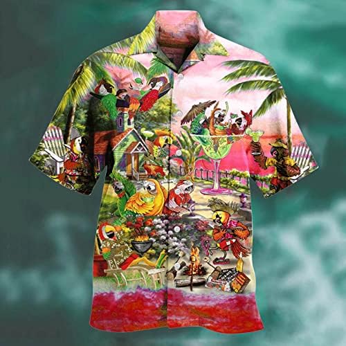 YHAIOGS/ комплект ризи за мъже, пролетно-летни модни и ежедневни спортно облекло за партита, плажен свободен разпечатки