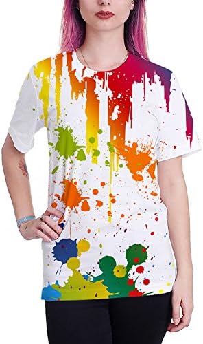 Hgvoetty Унисекс 3D Ризи с Принтом Цветни Космически Графични Тениски за Мъже, Жени, Юноши