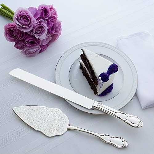 Набор от сервировочных ножове за торта Ella Celebration Сребърна сватба или годишнина, годината на реколтата, за да проверите