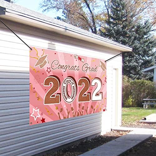 Бала Банер с Кроличьим хор, Випуск 2022 година, Много Голям 71 x 40 Розов Фон за Снимка на Бала, Поздравительный Банер за парти на открито на закрито