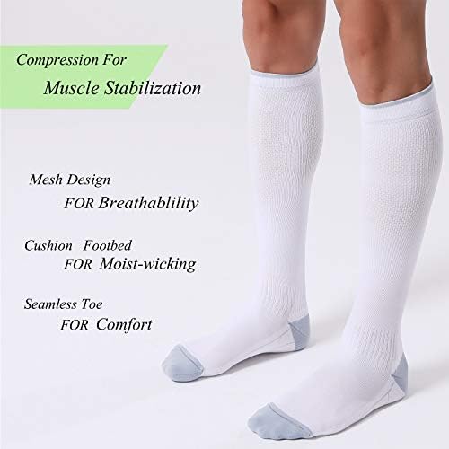 Компресия чорапи FITRELL 3 Двойки за жени и Мъже на 20-30 мм hg.ст.-Чорапи За поддържане на кръвообращението