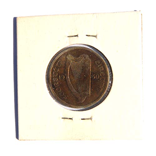 1930 IE Ирландската гэльская арфа и Бик 1 Шилинг Монета Много Добри Детайли