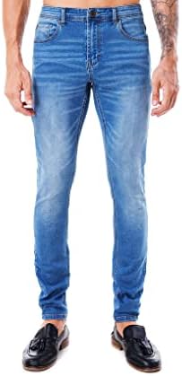 ABSECAI Панталони и Дънки Slim Fit, Стегнати Ластични Удобни Модни Дънкови Панталони за Мъже с Гъвкава Талия