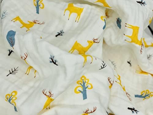 LOPALU Large Twin Размер на 60 x 86 (150 см x 220 см) 4-Слойное муслиновое одеяло за деца - Супер Мек материал