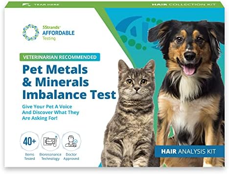 Тест за недостиг на метали и минерали в домашни любимци в 5 направления, Тестван 40 предмети, Домашен тест за кучета