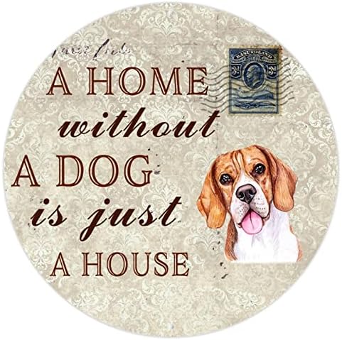 Забавна Метална Плоча с надпис Кучето Къща Без куче-това е просто Къща, Кръгла Закачалка за домашни любимци с Саркастической
