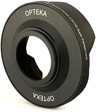 Обектив Opteka Titanium Series 72 мм 0.3 X HD Ultra Рибешко око за професионални видеокамери Canon XH A1S, G1S,
