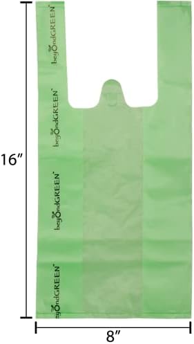 Торбички за събиране на отпадъци котешки тоалетни beyondGREEN на растителна основа с дръжки - 100 Пакета - 8