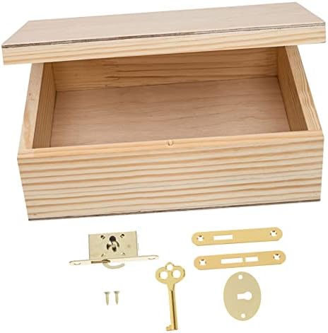 Abaodam 4 Комплект Дървена Кутия Хардуерни Аксесоари За Подарък Кутия От Сплав С Набор От Пет Части Златни