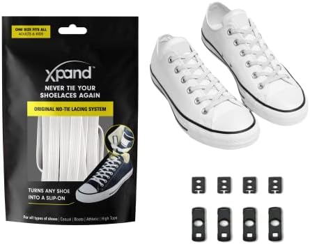 Система за връзки Xpand No Tie с еластични шнурками - Един размер подходящ за цялото обувки за деца и възрастни